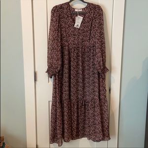 Mango midi floral dress